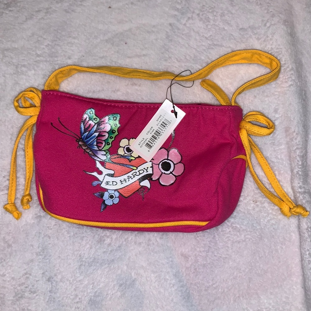 Ed Hardy Messenger Bag Butterfly laptop Red Black Christian Audigier